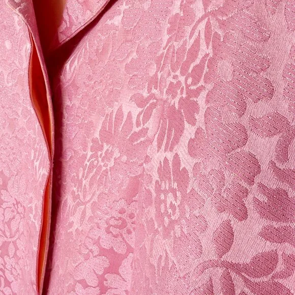 Julie Brown pink Lurex floral brocade capelet